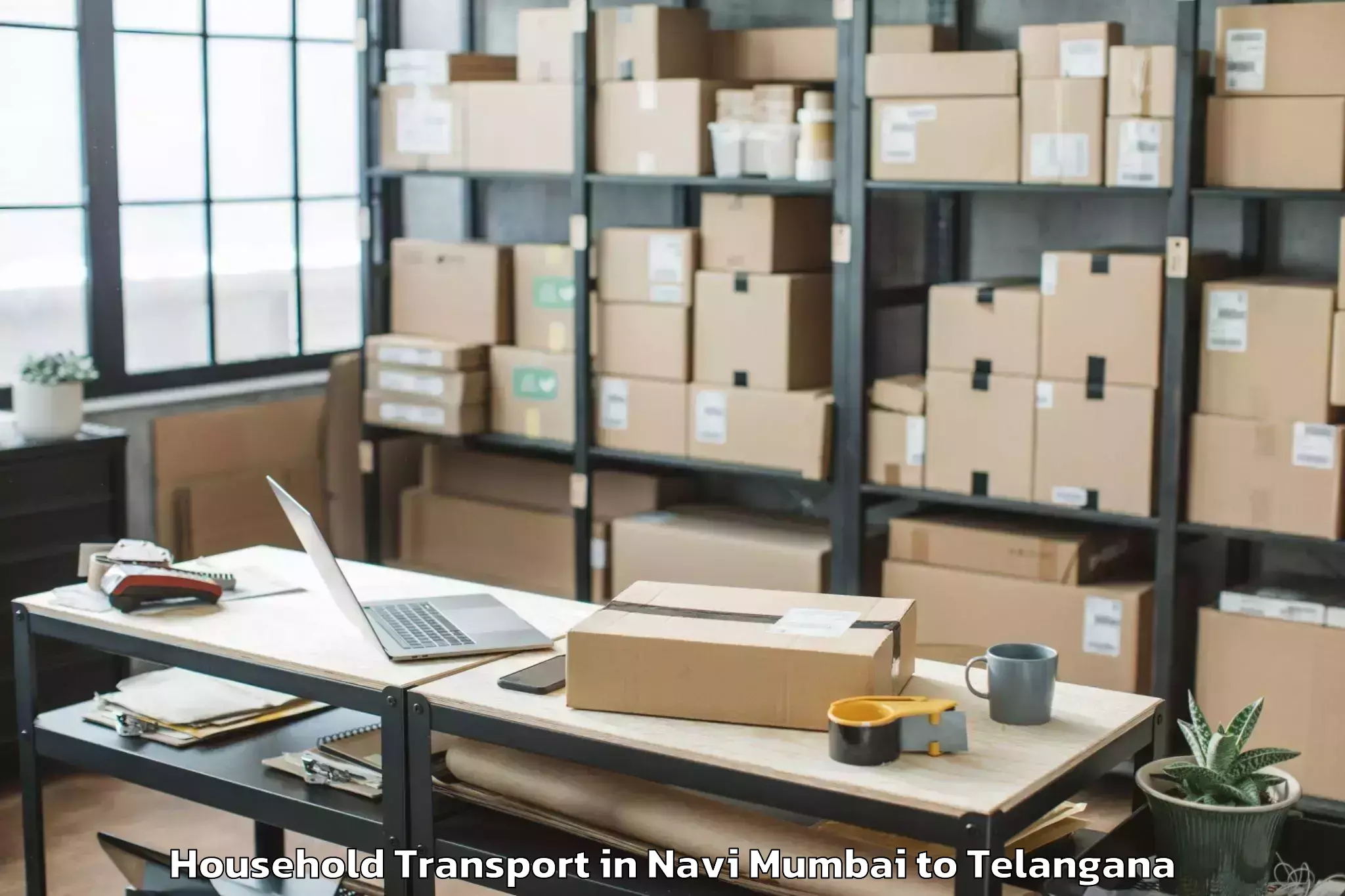 Reliable Navi Mumbai to Ghanpur Mulug Household Transport